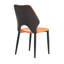 Ensemble de 2 chaises de salle à manger, chaises de maison de conception moderne, chaises de salle à manger en cuir de polyuréthane pour la salle à manger de cuisine - orange et brun