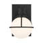 Applique murale 1 lumière Pierce en noir-1792593000