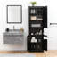 Rangement compact pour salle de bain en MDF avec tablettes réglables, design moderne