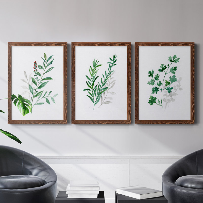 «Freshly Picked I», ensemble de 3 reproductions d'art sur toile, H 31,5 po x l 47 po x P 1,5 po, Érable