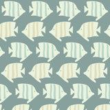 Coastal Fish - Tropical Green Wallpaper