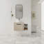 Meuble-lavabo moderne 42 po avec lavabo d'art en céramique, dalle de pierre plate blanche et petites tablettes de rangement, porte à fermeture en douceur, ensemble KD-321810226