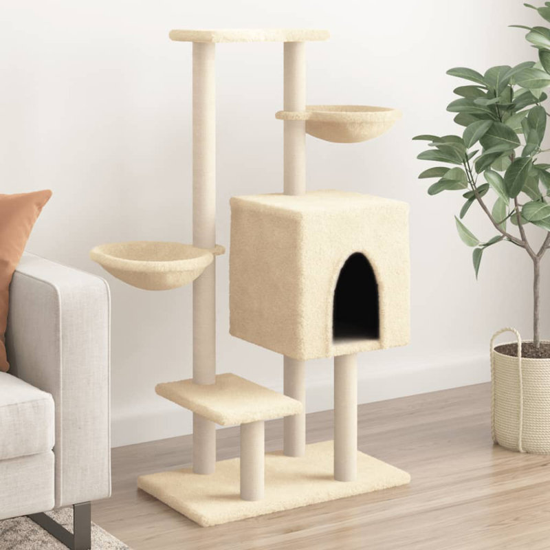 117 cm H Cat Tree / Condo, Cream