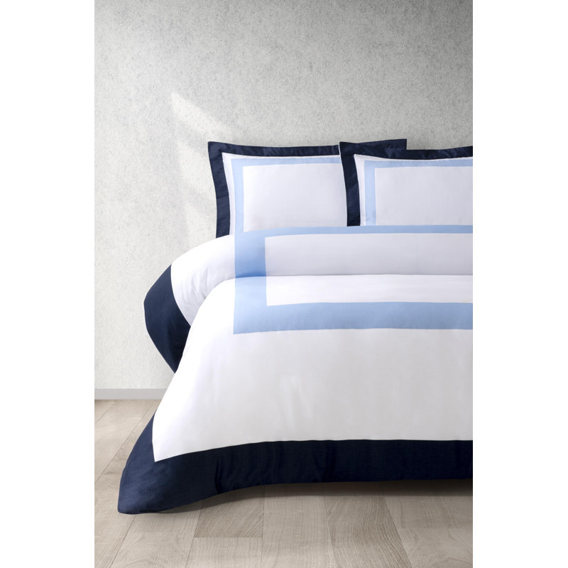Ensemble de valises pour chambre double, Housse de couette grand + 2 grandes taies décorat, Bleu marine