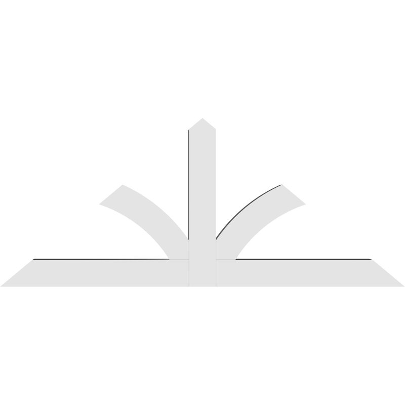 Support pour pignon en PVC de qualité architecturale Richland, H 25 po x l 60 po (pas: 10/12), P 4 po x F 4 po