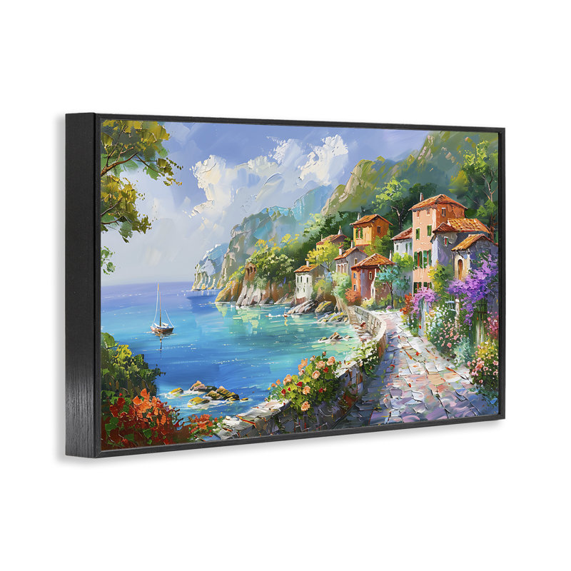  «Pathway long Coast», estampe numérique par LSR Design Studio, H 12 po x l 18 po, Giclée encadrée noir minuit