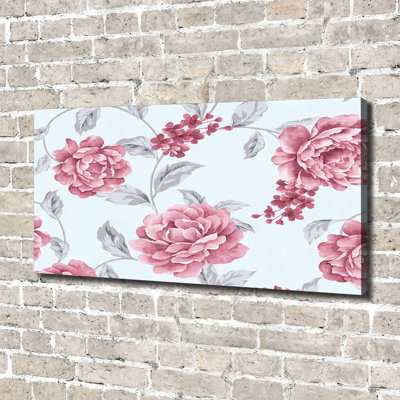 Peonies 1 Piece Wrapped Canvas Wall Art