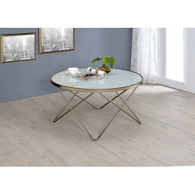 Table basse avec base en métal