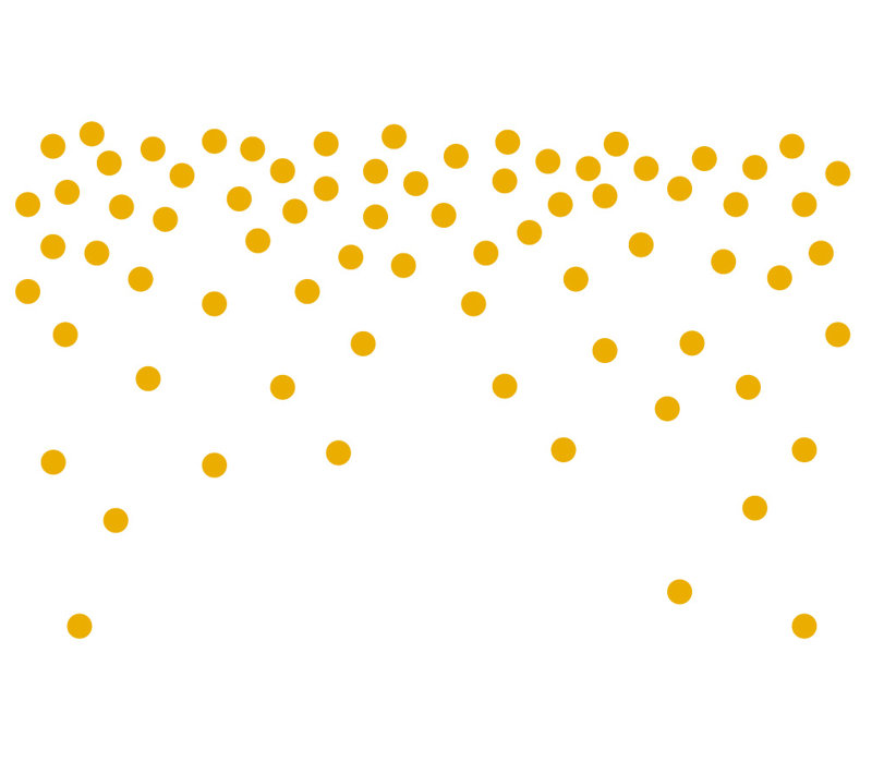 Adhésif décoratif à pois, H 48 po x l 78 po x P 0,01 po, Jaune signalisation