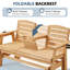Fauteuil oscillant d'extérieur avec porte-gobelets, chaise de jardin et de parc, banc de véranda toutes saisons