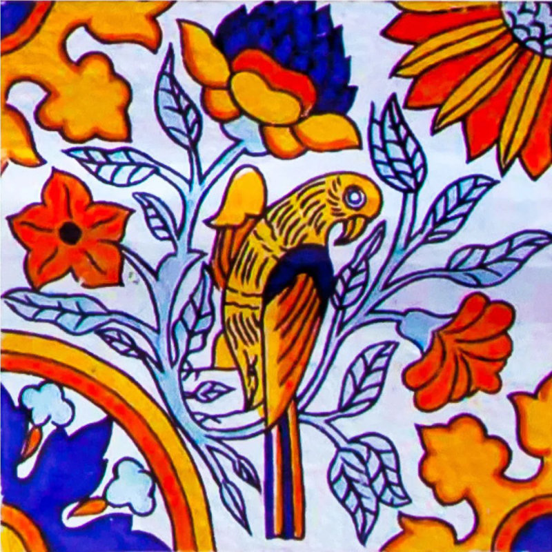 5" x 5" Animal Azulejos Vinyl Peel and Stick Mosaic Tile
