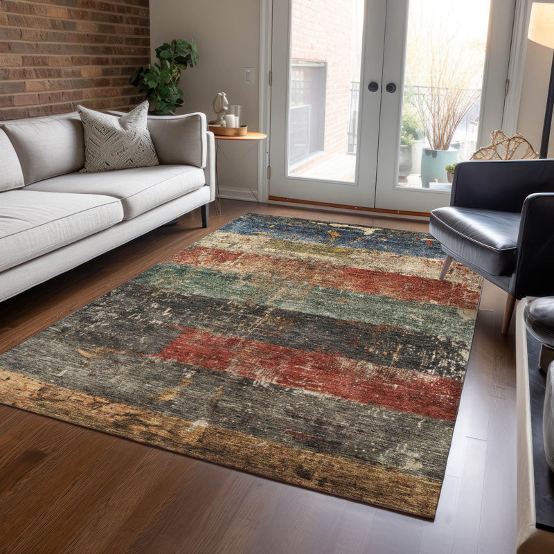 Tapis intérieur / extérieur vert Threadin , 9 pi x 12 pi
