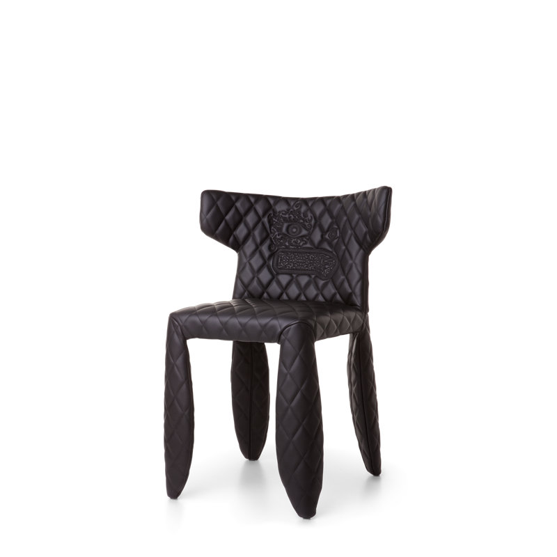 Monster Wingback Chair, Face Faux Leather