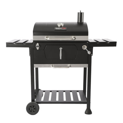 Royal Gourmet 24" Crop Barrel Charcoal Grill with Side Shelf