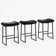 24" Modern Backless Saddle Counter Height Bar Stools With Metal Frame for Kitchen Island