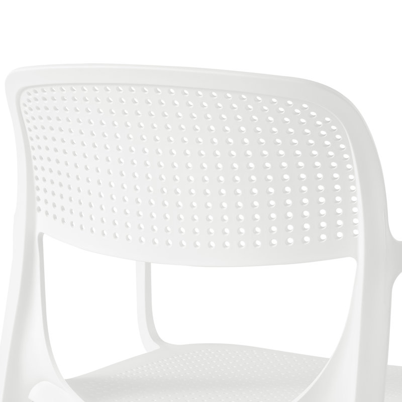 Outdoor Stacking Dining Armchair, White