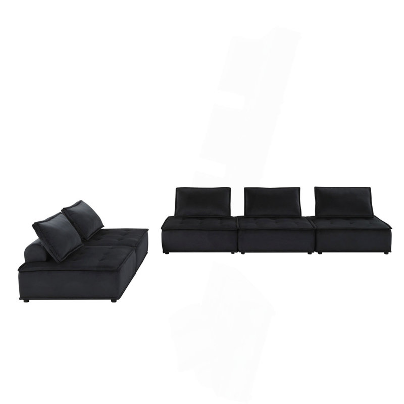 Canapé modulaire en velours confortable