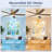 54 in. 5-Solid Wood Blades Indoor Standard Ceiling Fan Flush Mount with Remote Integrated LED-1164804703-1164804675