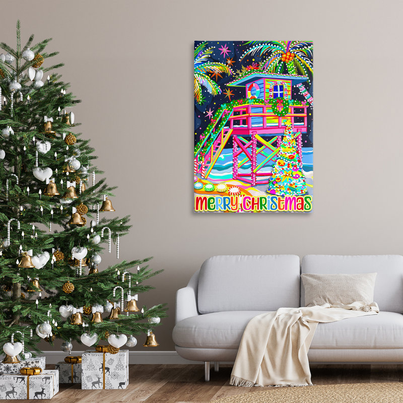 «Whimsical Seaside Christmas» par Jess Stempel, H 45 po x l 45 po