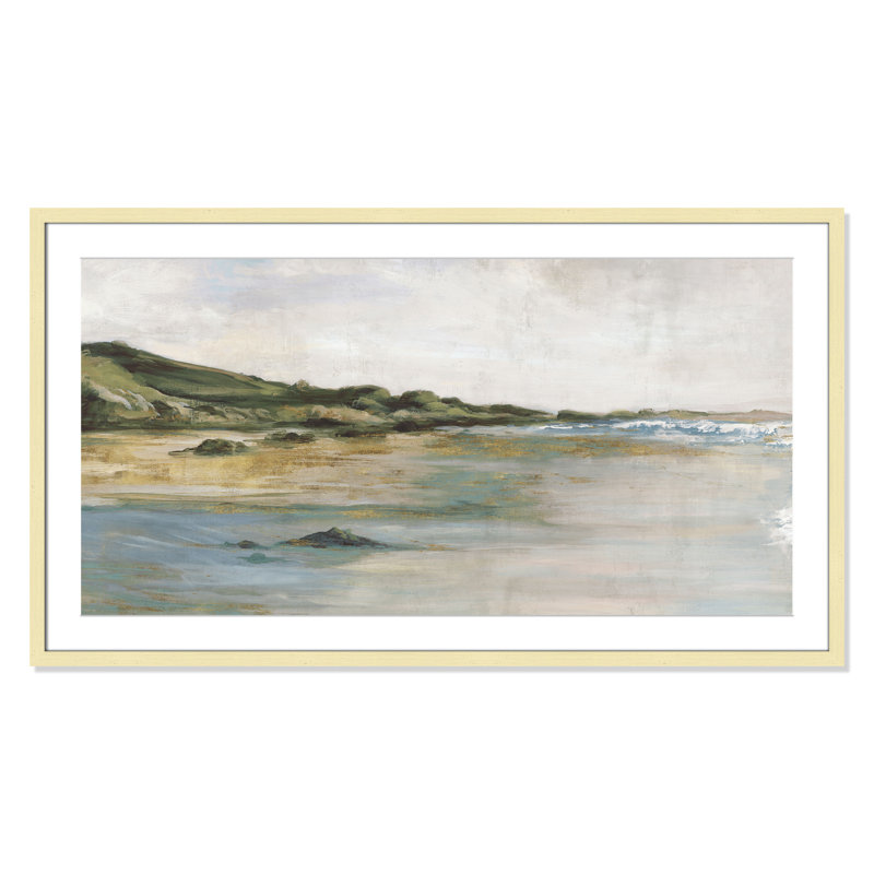 Impression «Tide’s Edge» par Casa Fine Arts, H 23,5 po x l 41,5 po x P 1,25 po, Reproduction encadrée avec passe-partout