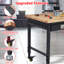 Workbench Workbench réglable, établi pour garage Station de travail robuste avec 4 roues verrouillables Table de travail en bois d'hévéa polyvalente d'une capacité de 2 000 lb avec prises de courant