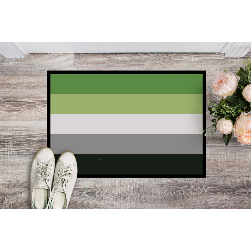 Tapis de porte USA Gay Pride, l 18 po x L 27 po, Fierté aromantique