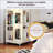 4-Tier All-Steel Rotating Bookshelf With 360° Wheels-1009076493