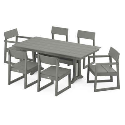 Edge 7 Piece 72.25'' Farmhouse Dining Set