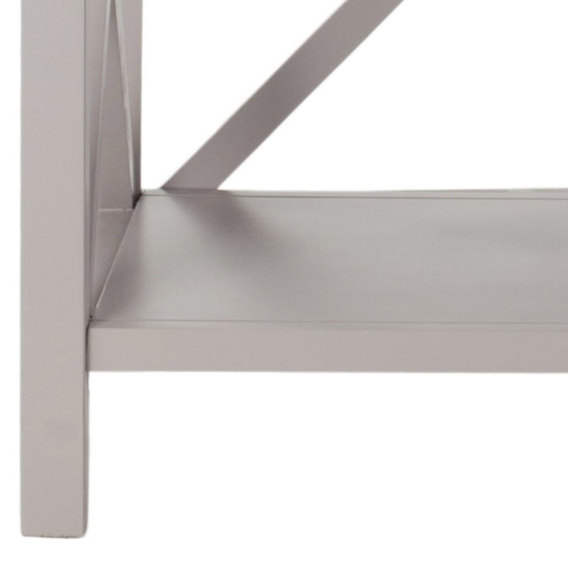 Bibliothèque en bois massif H 35,6 "x l 33,5" Paignt, Gris quartz