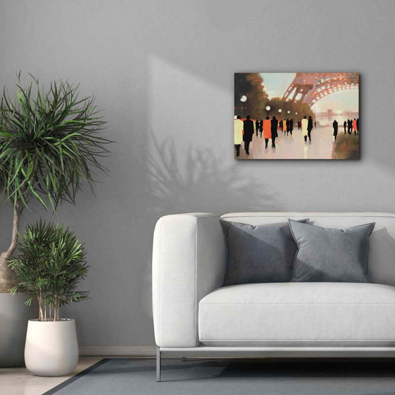 «Paris Rappeled» par Lorraine Christie, estampe numérique sur toile, H 18 po x l 26 po x P 0,75 po