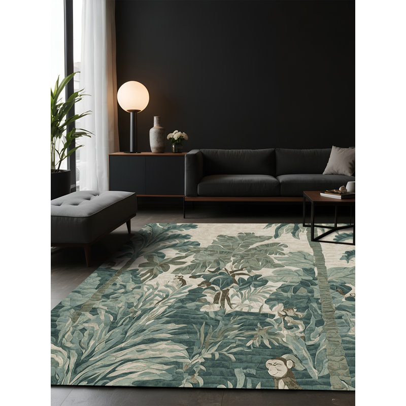 Tapis gris soyeux et moelleux, Carré 8 pi