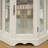 Lighted Corner Curio Cabinet With Tempered Glass Doors & Shelves - Elegant Oak Display Storage For Living Room & Bedroom Decor-1558342468