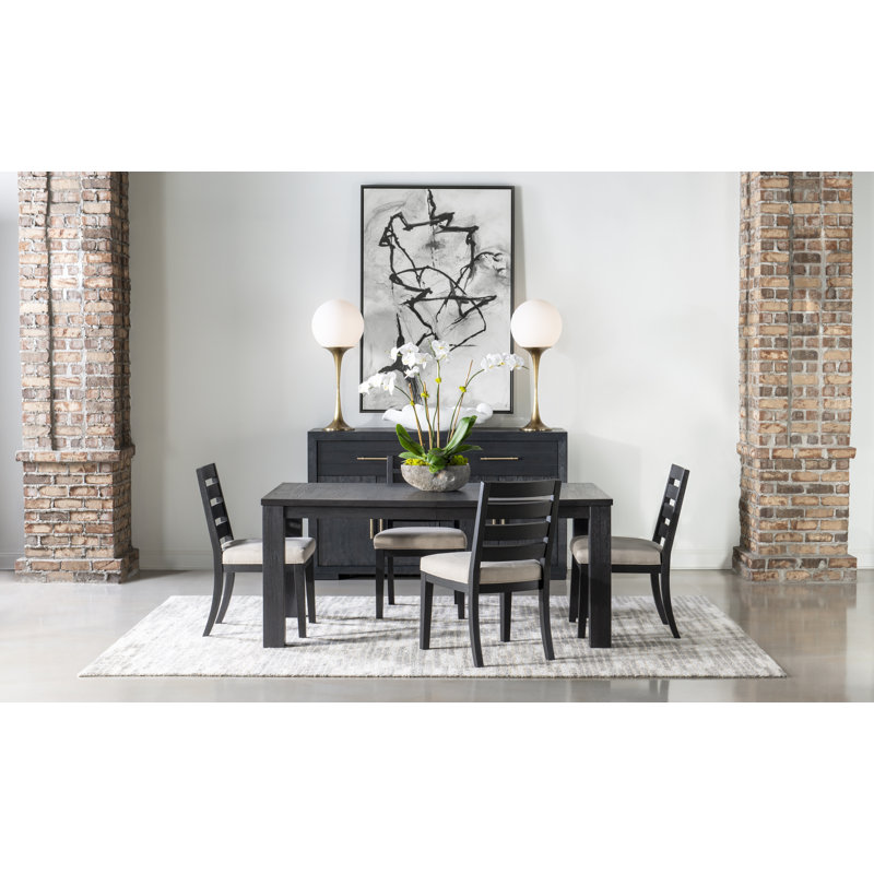 Appleton Dining Table, Charred Oak