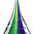 Mitford 11" Clear Blue and Green Murano Glass Modern Abstract Tabletop Sculpture-1817657164