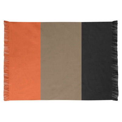 Tapis tissé à plat orange/or/noir San Francisco