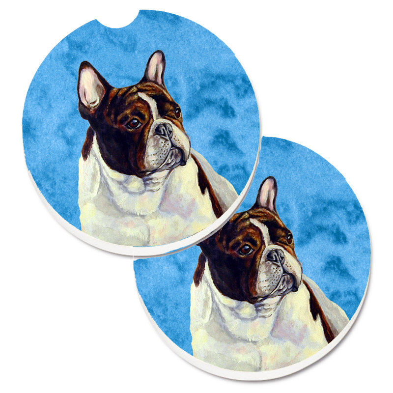 Sous-verre barbu collie voiture, Bouledogue français