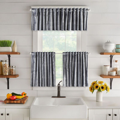 Solid Colour Kitchen Curtain