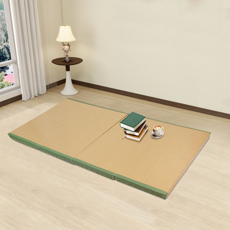 Modern Multi-Functional Foldable Tatami Floor Mattress Meditation Mat, Green