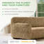 Housse pour causeuse extensible - Écologique et douce - Collection Fuco Cotton-92527277