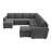 Caren Upholstered Sleeper Sectional Modular Sofa Bed With Ottoman-115354299