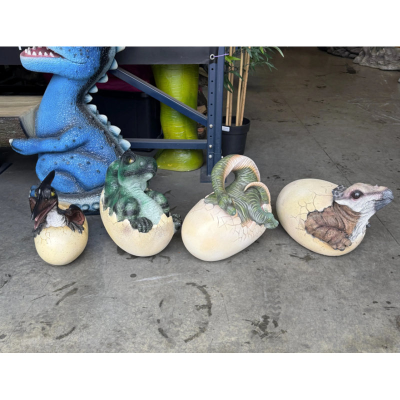 Pteranodon Dinosaur Egg Hatching Life Size Statue