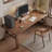Tan Rectangular Solid Wood desks-107293695