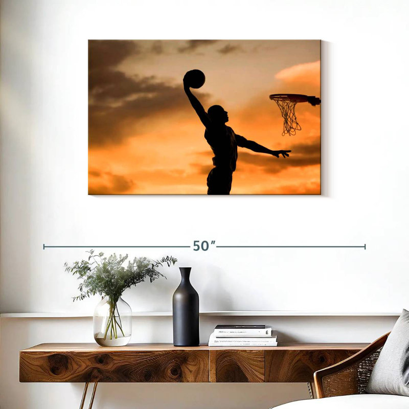 Silhouette de Sirci Basketball Dunk, H 24 po x l 36 po