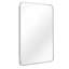 Miroir mural 24 po x 36 po pour salle de bain avec cadre argenté - Rouille-120592961