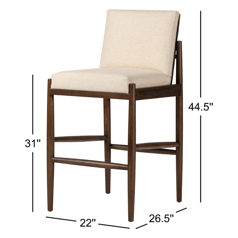 COSTERA Upholstered Stool, Bar Stool (31" Seat Height)