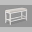 Ensemble de salle à manger à hauteur de comptoir 6 pièces Table rectangulaire avec rangement pour bouteilles de vin, chaises, revêtement, tablette ouverte, meubles de rangement en bois massif-37004828-37004835-37004832