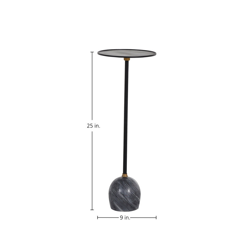 Neil Iron Pedestal End Table