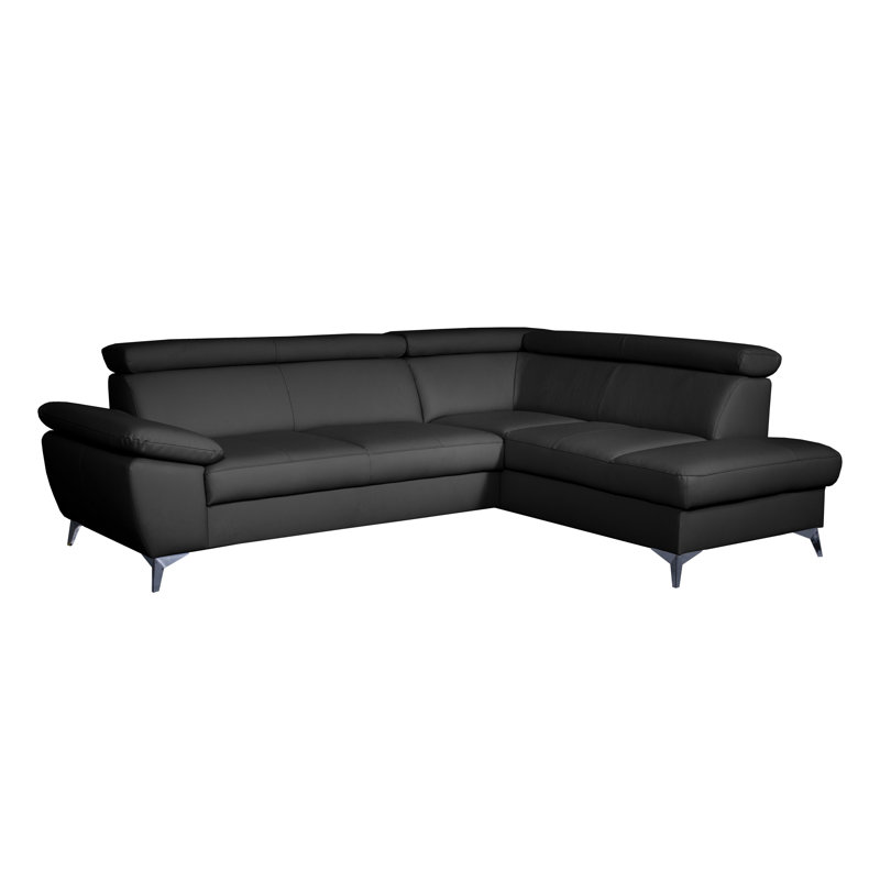 Ashianna 4 Seater Sofa Bed, Black, Right Hand Facing