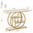 4-Tiered Storage Console Table 41.3" Sofa Table Entryway Table with Circle Base for Living Room