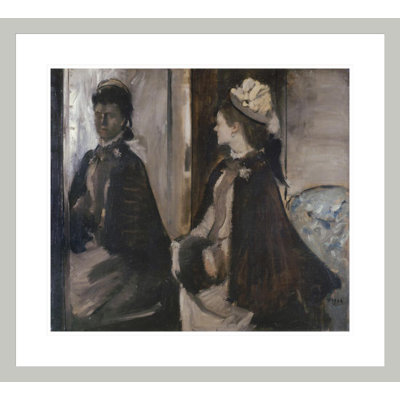 Mrs Jeantaud in the Mirror by Edgar Degas -Framed Giclee Print